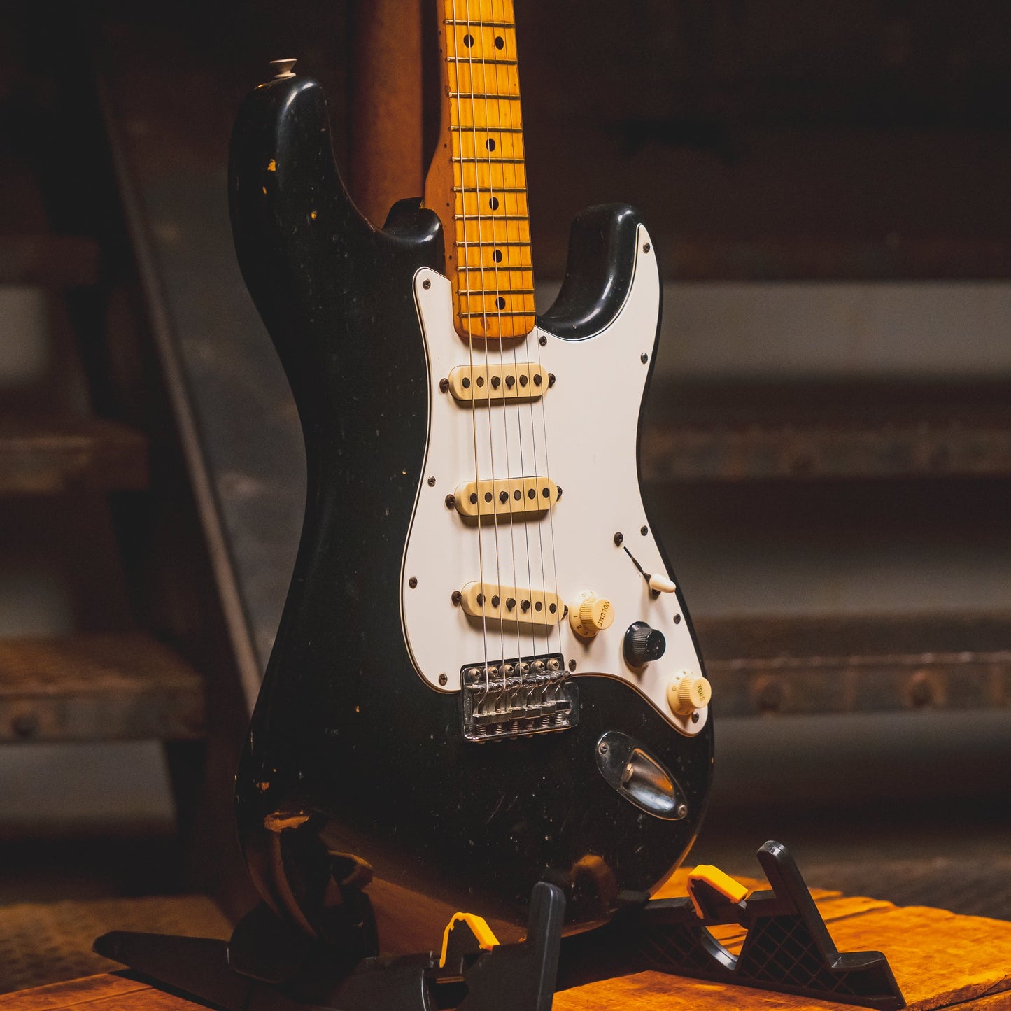 1974 Fender Stratocaster Electric Guitar, Black w/OHSC